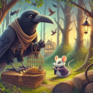 A-wise-crow-and-a-clever-mouse-in-a-forest-300x300 A wise crow and a clever mouse in a forest